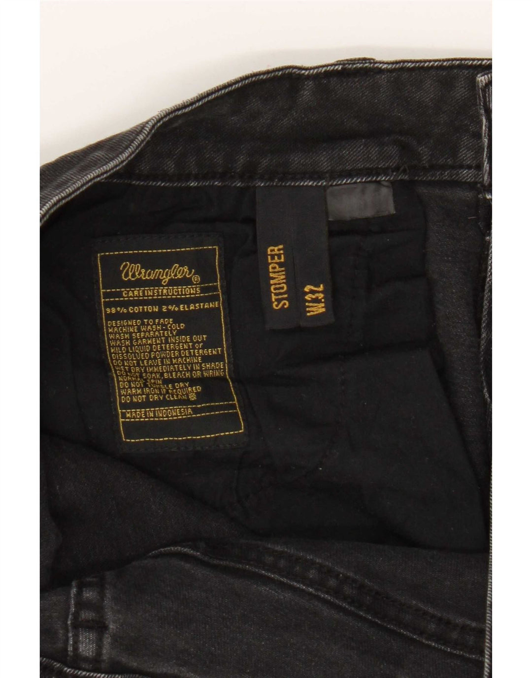 Wrangler Stompers Slim Jeans W32 L30 Coton Noir