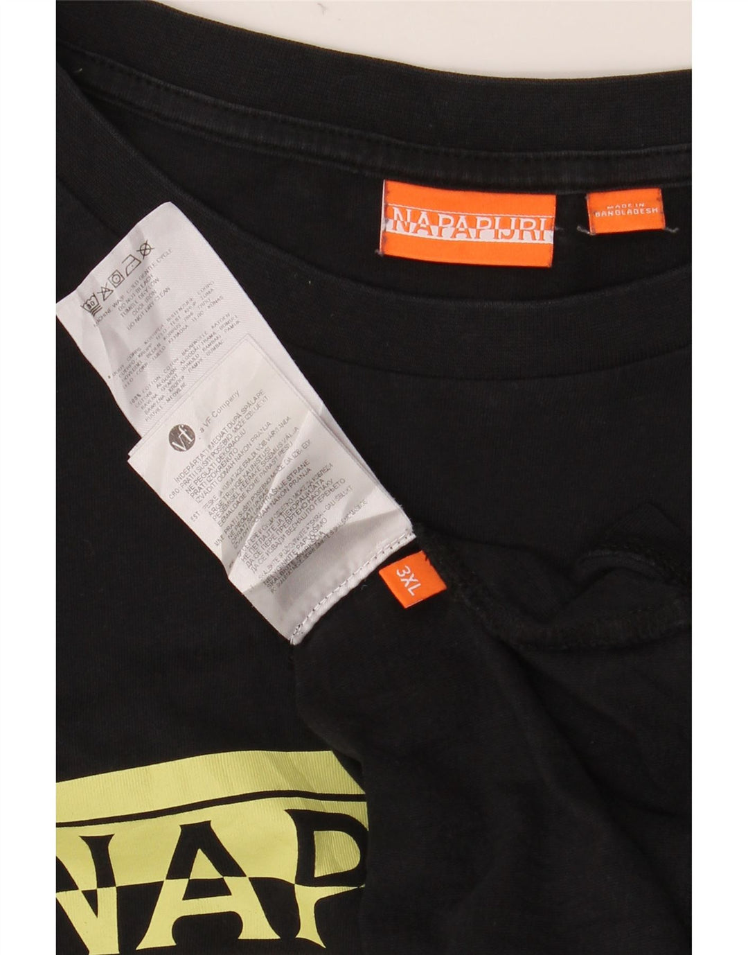 NAPAPIJRI Haut graphique à manches longues pour homme 3XL en coton noir