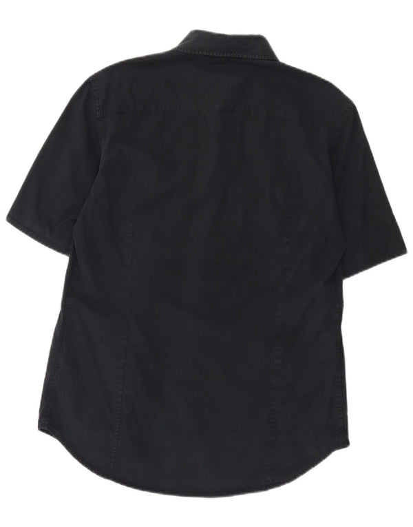Calvin Klein Jeans Chemise à manches courtes pour homme Large Bleu marine Coton