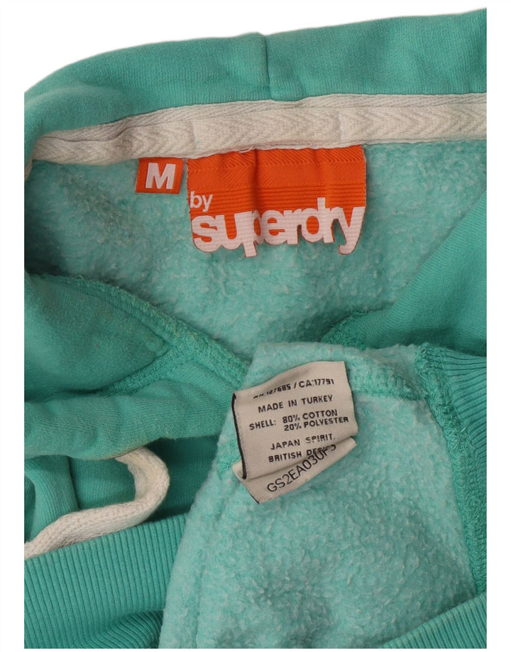 Superdry Pull à capuche pour femme UK 12 en coton turquoise moyen