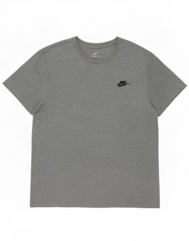 Nike T-Shirt Homme Grand Gris Coton