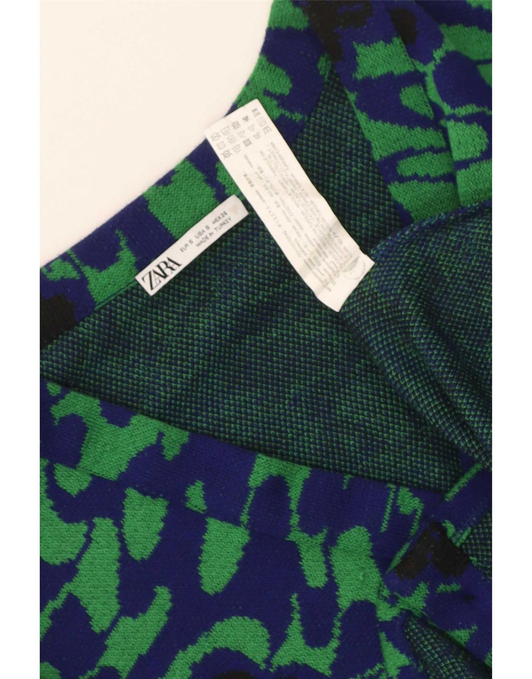 Zara Womens Crop 3 Button Blazer Jacket UK 10 Petit Vert Floral Polyester