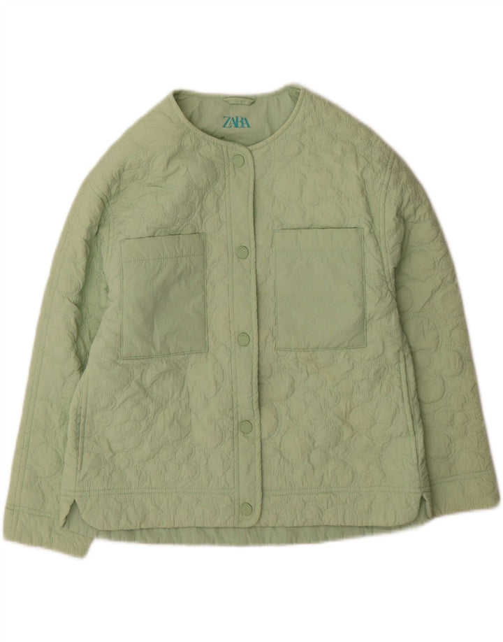 Zara Veste matelassée pour femme UK 4 XS Nylon vert