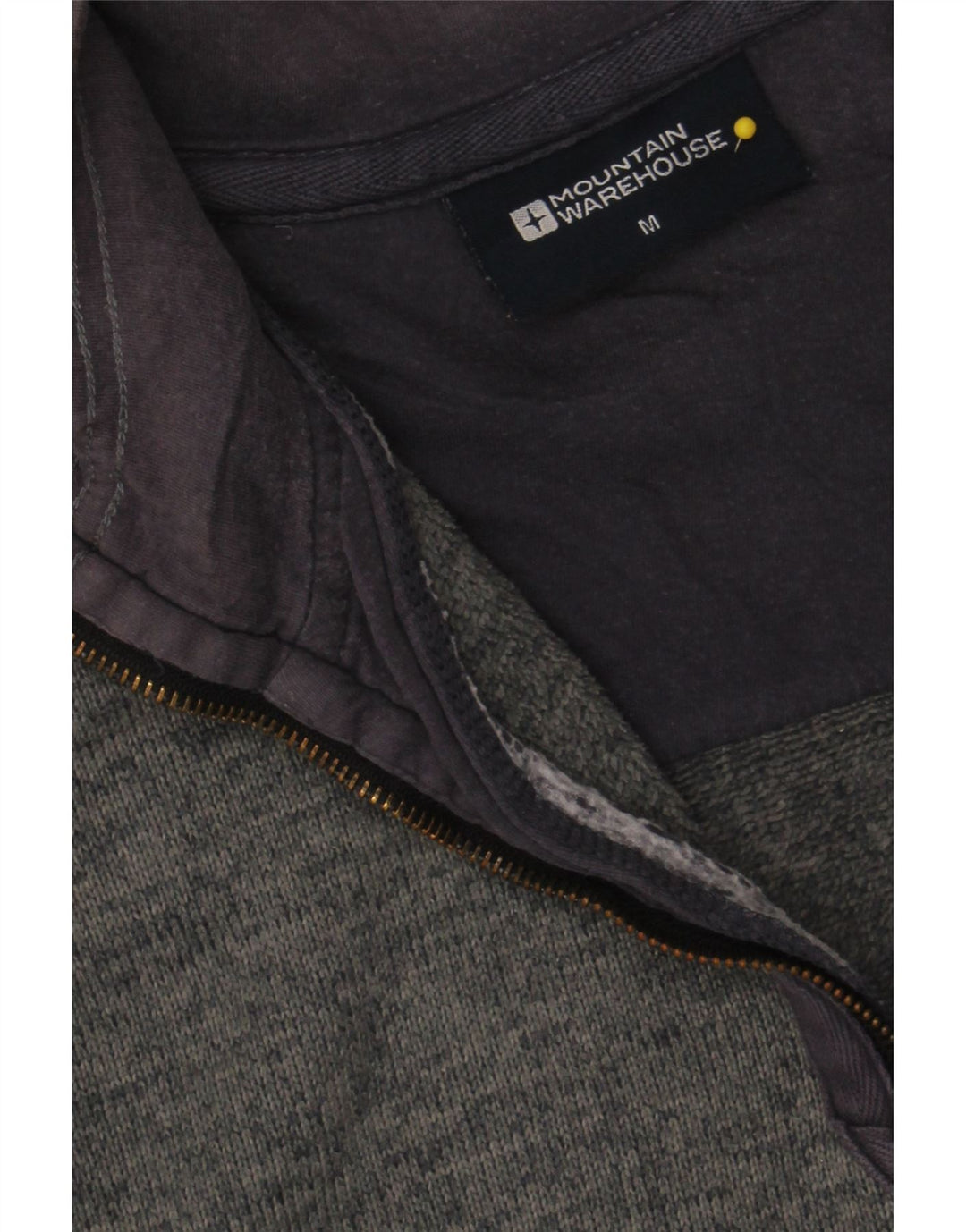 MOUNTAIN WAREHOUSE Mens Zip Neck Sweatshirt Jumper Medium Grey Polyester Vintage Mountain Warehouse and Second-Hand Mountain Warehouse from Messina Hembry 