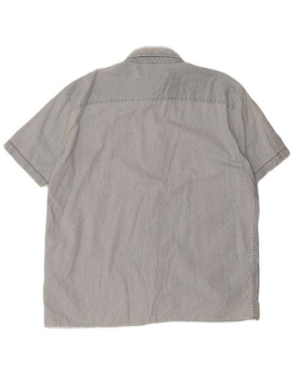 Carrera Chemise en jean à manches courtes XL Bleu Coton