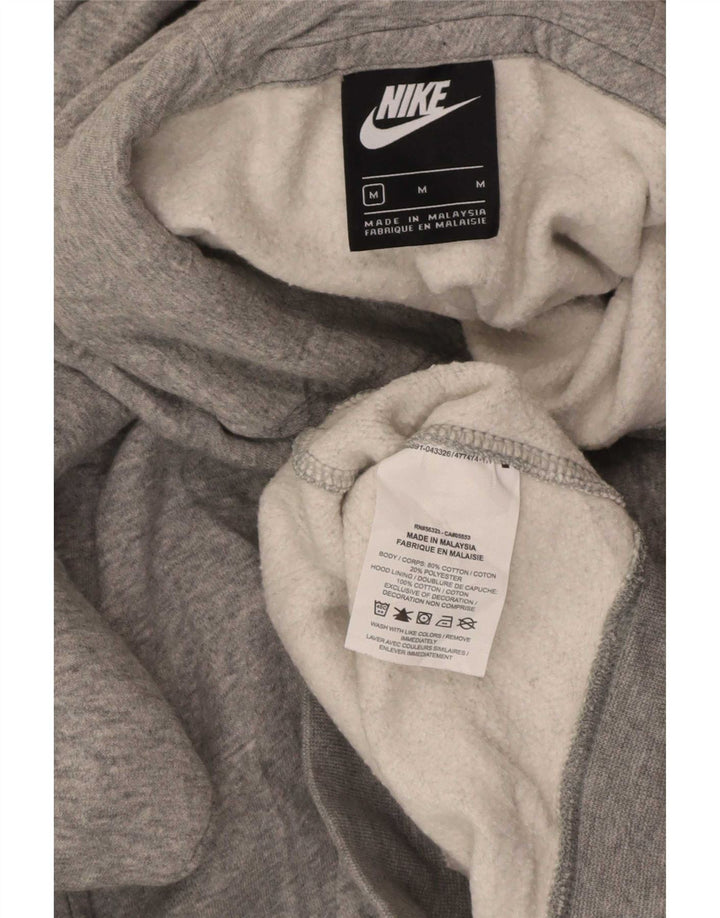 Nike Pull à capuche graphique en coton gris moyen pour homme