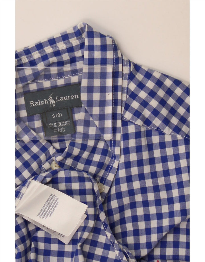 Ralph Lauren Chemise Garçon 7-8 Ans Petit Bleu Vichy Coton