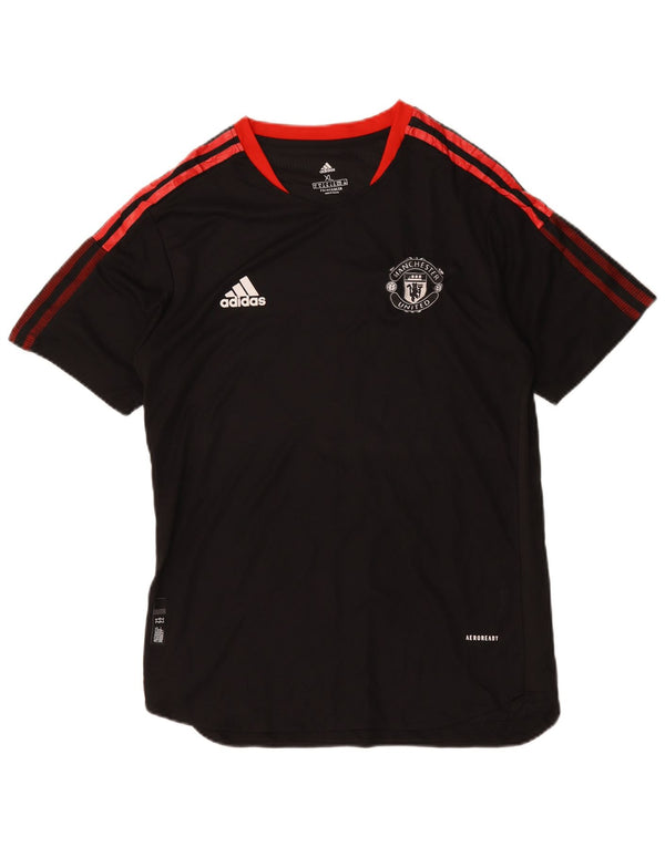 Adidas Mens Manchester United Graphic T-Shirt Top XL Noir Polyester