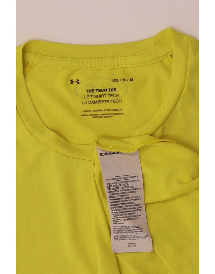 Under Armour T-Shirt Regular Manche Courte Homme Jaune Moyen Polyester