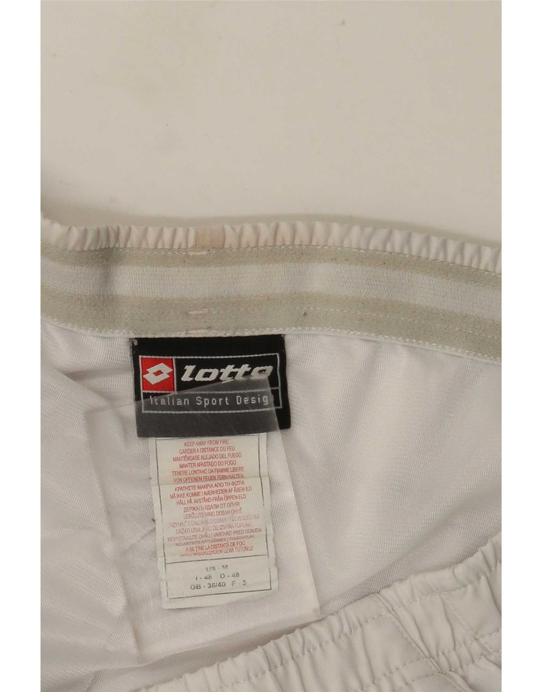 Lotto Short de sport pour homme UK 38/40 Medium Blanc Polyester