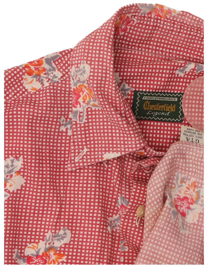 Chemise Homme Chesterfield XL Coton Floral Rouge