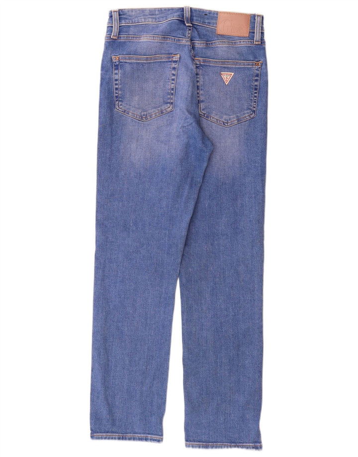 Guess Jean Droit Femme W26 L28 Bleu Coton