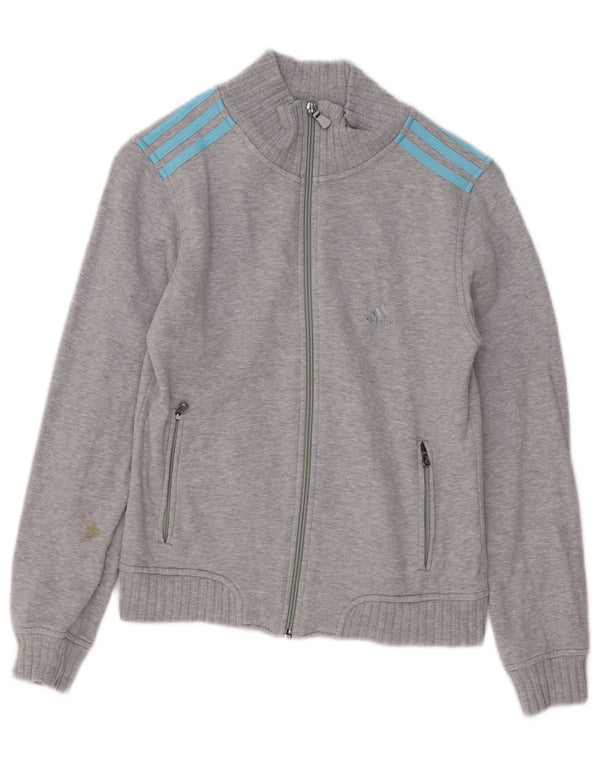 Adidas Veste de survêtement pour femme UK 6 XS Gris chiné en coton