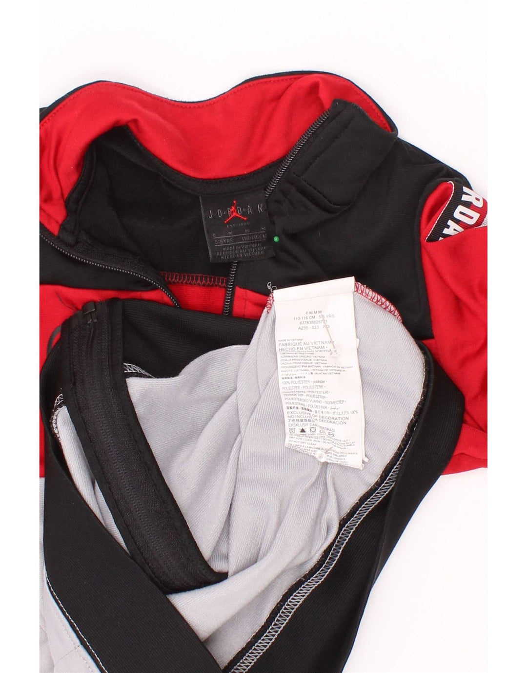 Jordan Veste de survêtement graphique pour garçon 5-6 ans Rouge moyen colour block