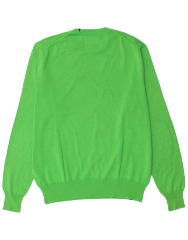Sun68 Pull col rond homme vert moyen en coton