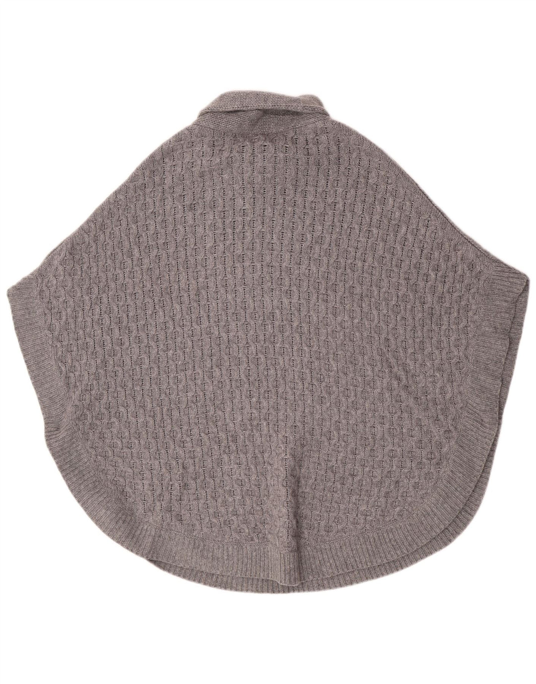 Massimo Dutti Pull poncho à col châle pour femme UK 14 Laine gris moyen