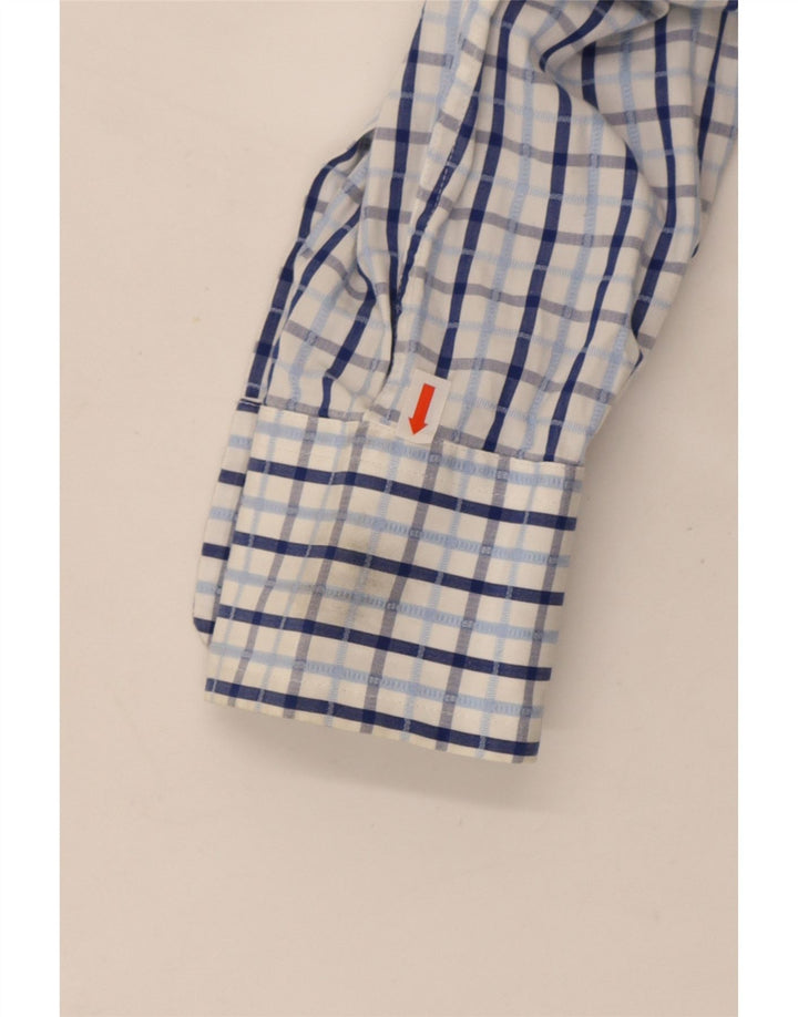 Ted Baker Chemise Homme Taille 3 Bleu Moyen Carreaux Coton