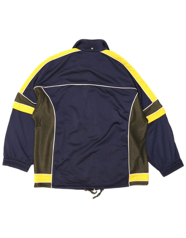 Diadora Veste de survêtement pour homme UK 38 Bleu marine moyen Colourblock
