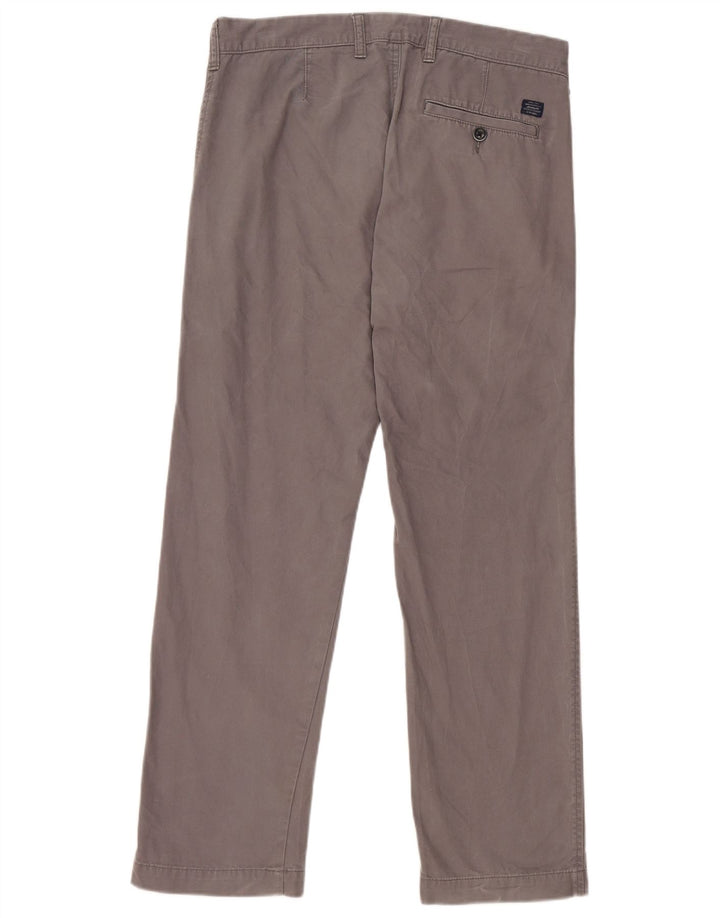 Marks & Spencer Pantalon Chino Droit Homme W32 L29 Gris Coton