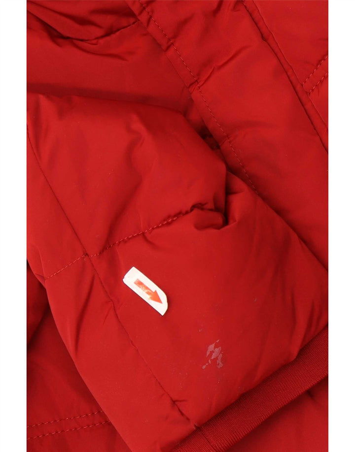 Zara Veste matelassée à capuche pour homme UK 44 2XL Rouge Polyester