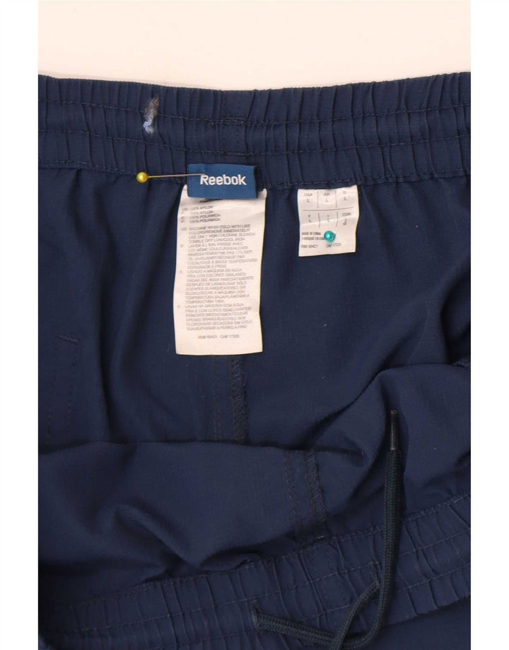 Reebok Mens Sport Shorts Large  Navy Blue Nylon