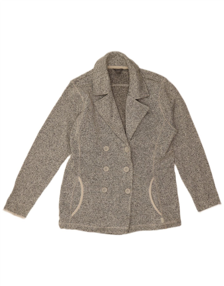 Eddie Bauer Veste blazer double boutonnage pour femme UK 16 Large Gris Moucheté