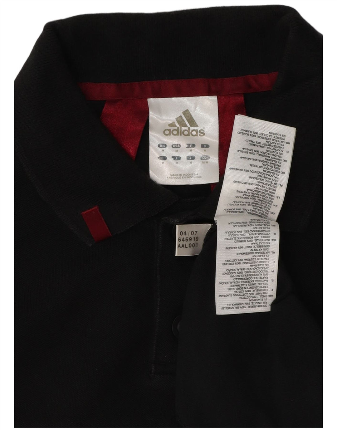 Adidas Polo Homme Coton Noir Moyen
