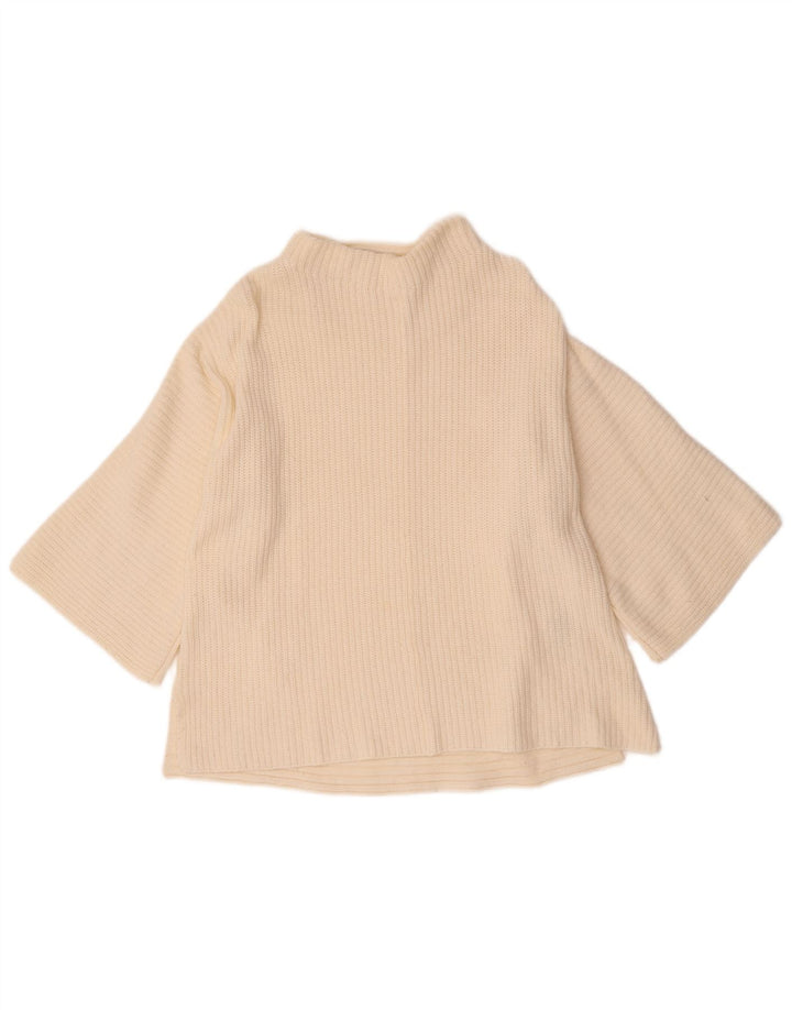 Marks & Spencer Pull à col roulé pour femme UK 10 Small Blanc cassé