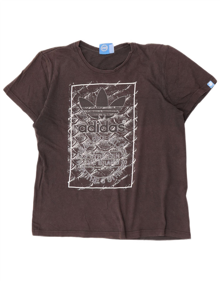 Adidas T-shirt graphique pour homme en coton noir moyen