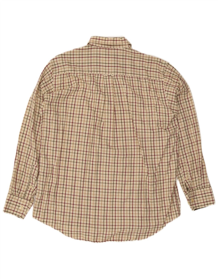 Barbour Chemise en flanelle pour hommes en coton à carreaux beige moyen
