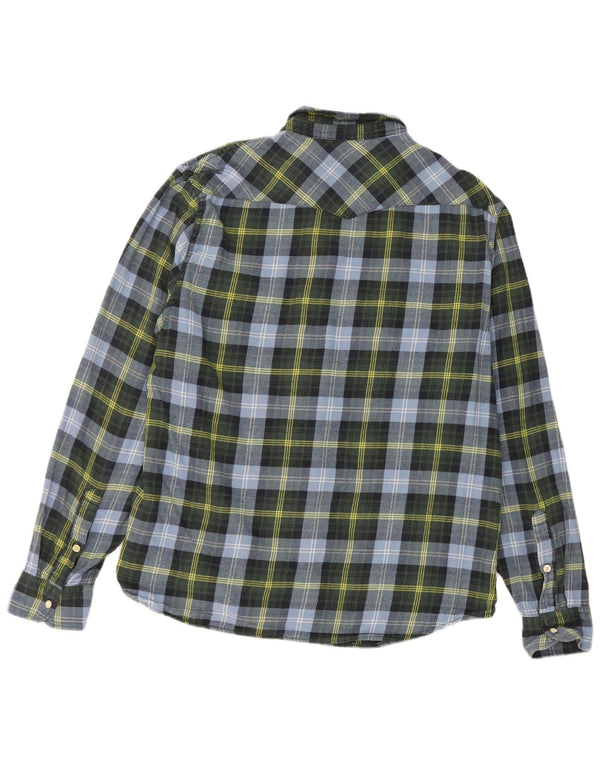 Lee Chemise Slim Fit en Flanelle XL Bleu à Carreaux en Coton pour Homme