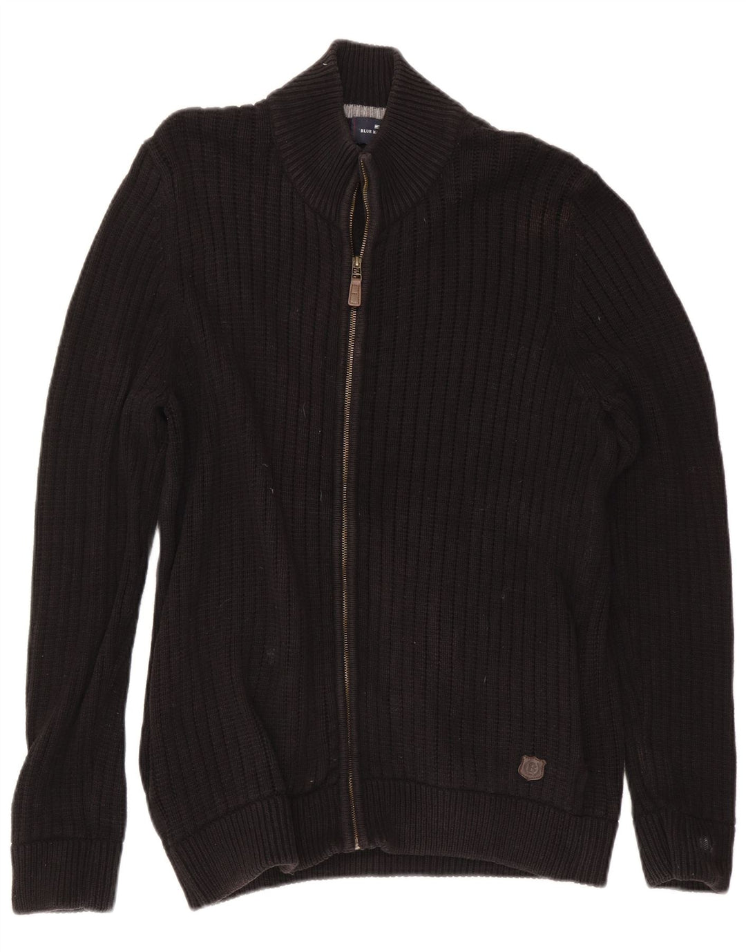 Marks & Spencer Pull Cardigan Blue Harbour pour Homme en Coton Noir Large