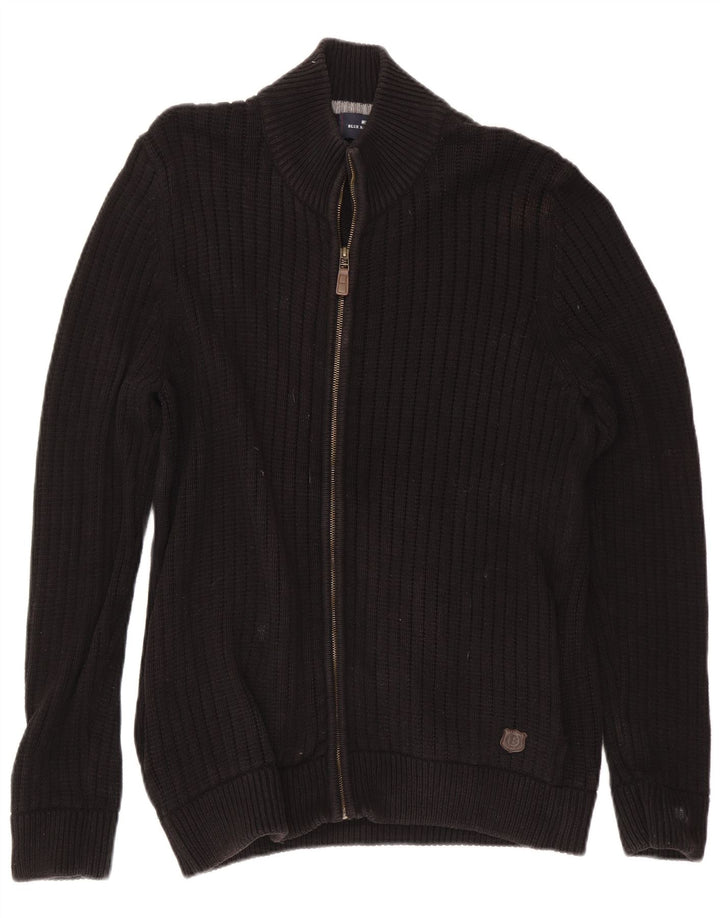 Marks & Spencer Pull Cardigan Blue Harbour pour Homme en Coton Noir Large