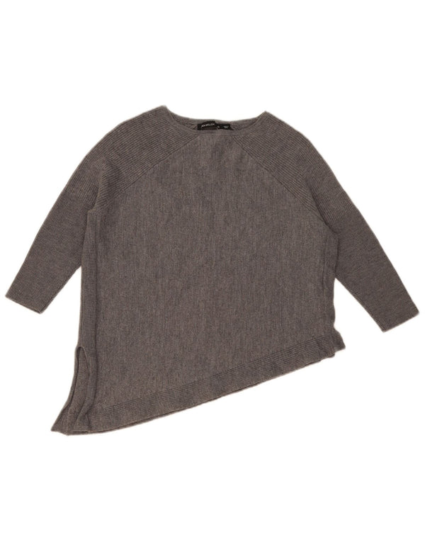Karen Millen Pull à manches 3/4 et col bateau pour femme UK 10 Small Gris