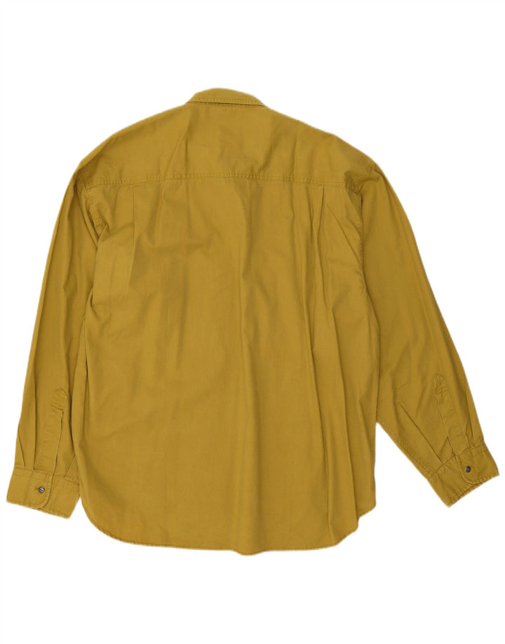 Chemise Homme Vintage XL Coton Jaune