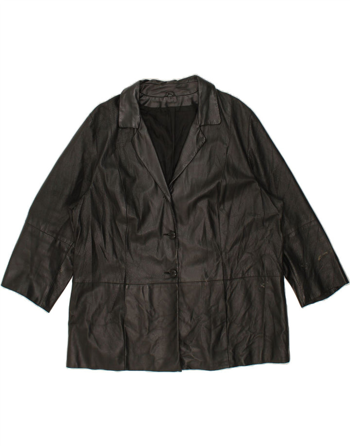 PERSONA Womens Leather Coat Size 31 XL Black Leather Vintage Persona and Second-Hand Persona from Messina Hembry 