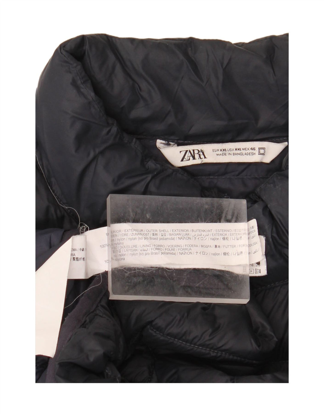 ZARA Veste matelassée homme UK 44 2XL Nylon noir