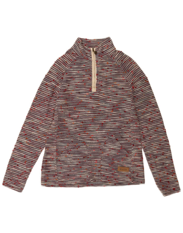 Weird Fish Pull à col zippé pour femme UK 12 Medium Multicolore