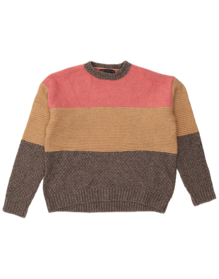 Marks & Spencer Pull ras du cou pour femme UK 14 Medium Multicolore