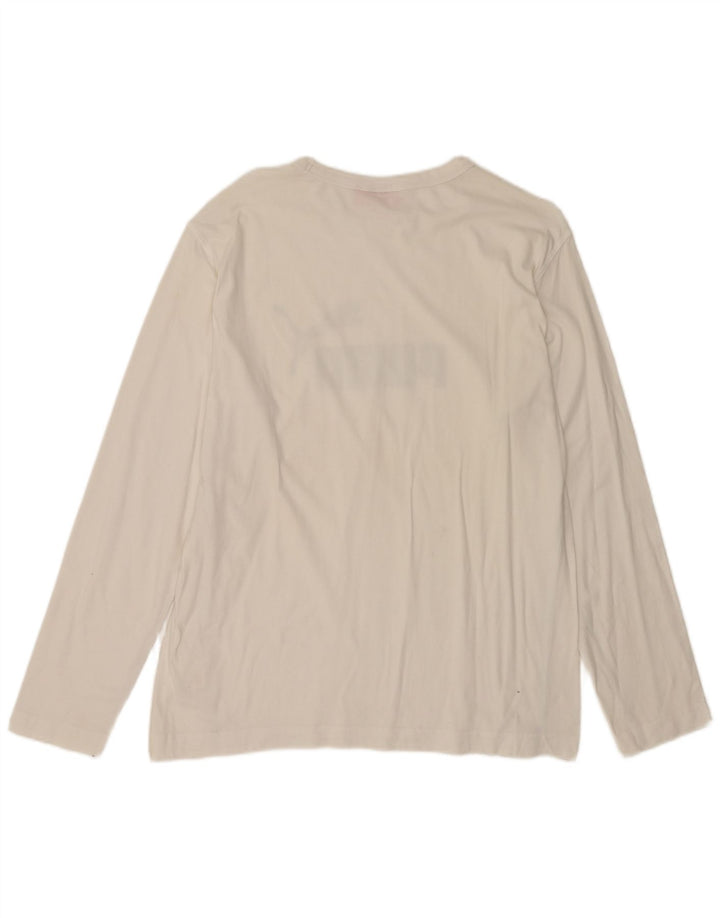 PUMA Haut graphique à manches longues pour hommes en coton blanc moyen