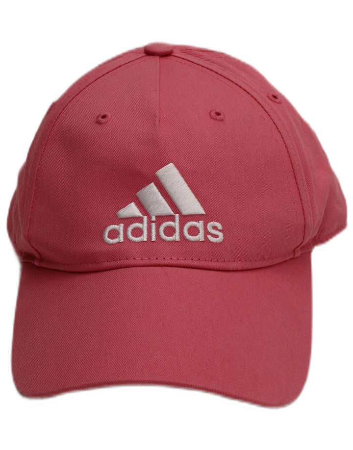 ADIDAS Girls Graphic Baseball Cap One Size Pink Cotton