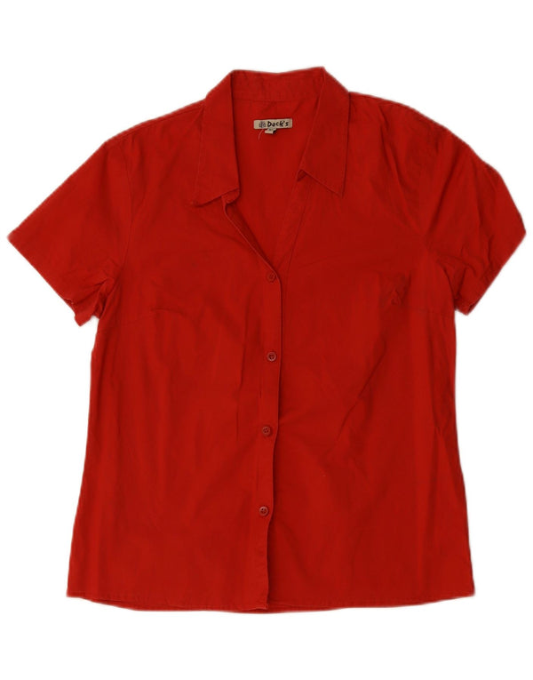 Dack's Chemise à manches courtes pour femme UK 18 XL Rouge Coton