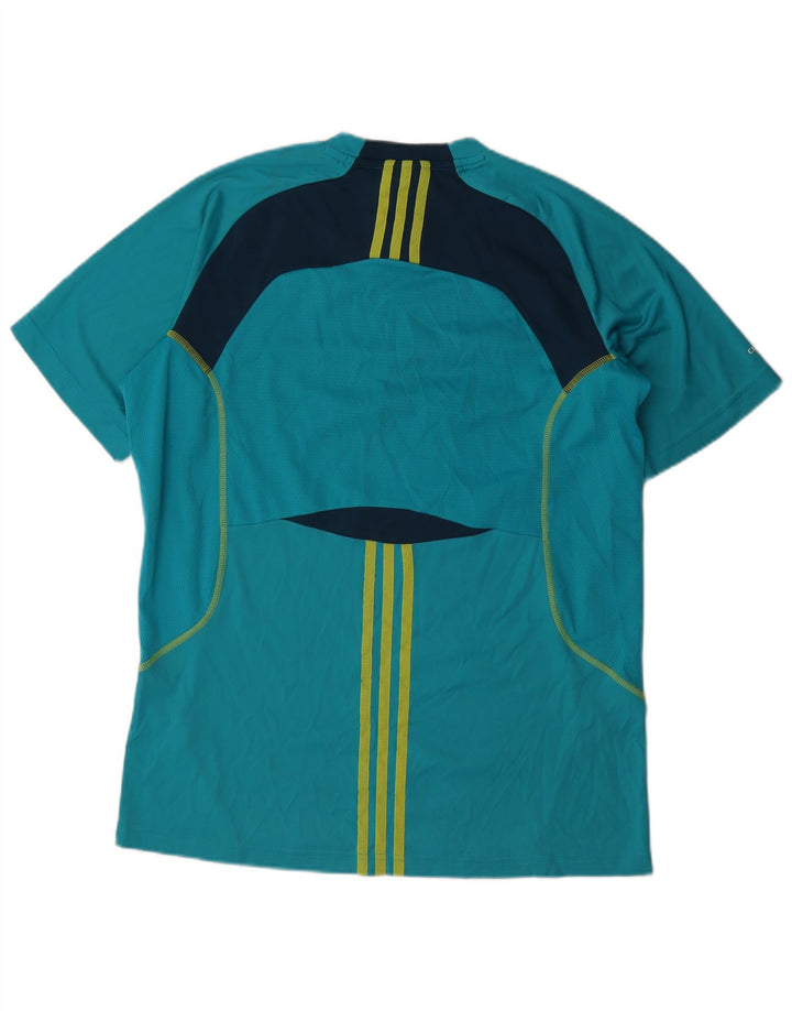 Adidas Hommes Climacool T-Shirt Haut Grand Bleu Colorblock Polyester