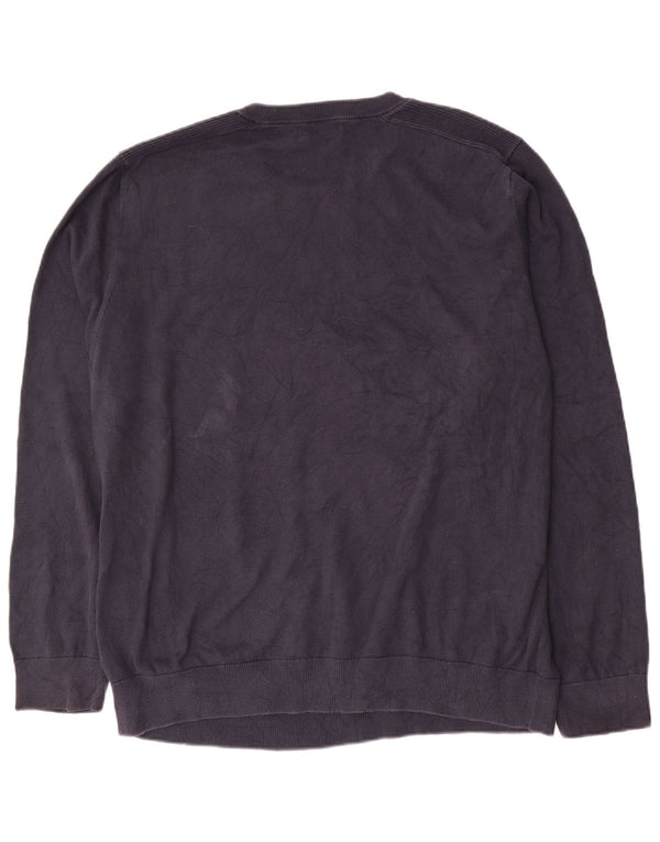 Nautica Pull col rond pour homme XL en coton bleu marine