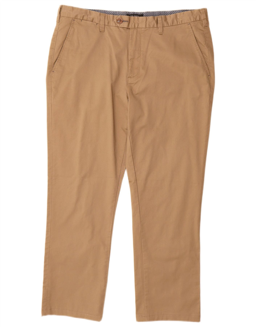 TED BAKER Pantalon de Costume Droit Homme W34 L27 Marron Coton
