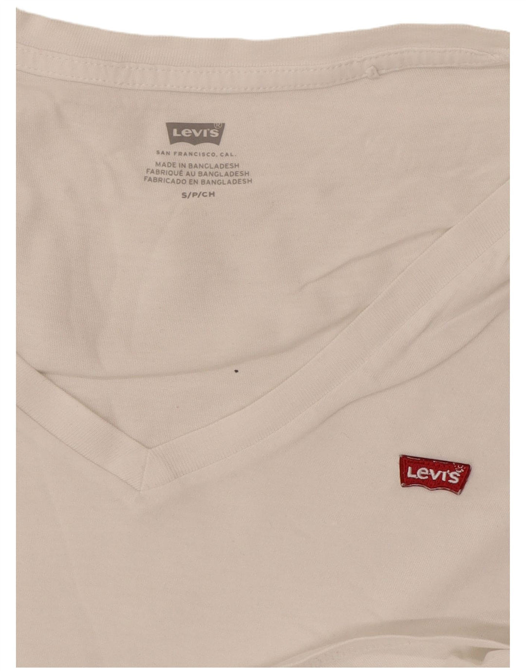 Levi's T-Shirt Femme UK 10 Small Blanc