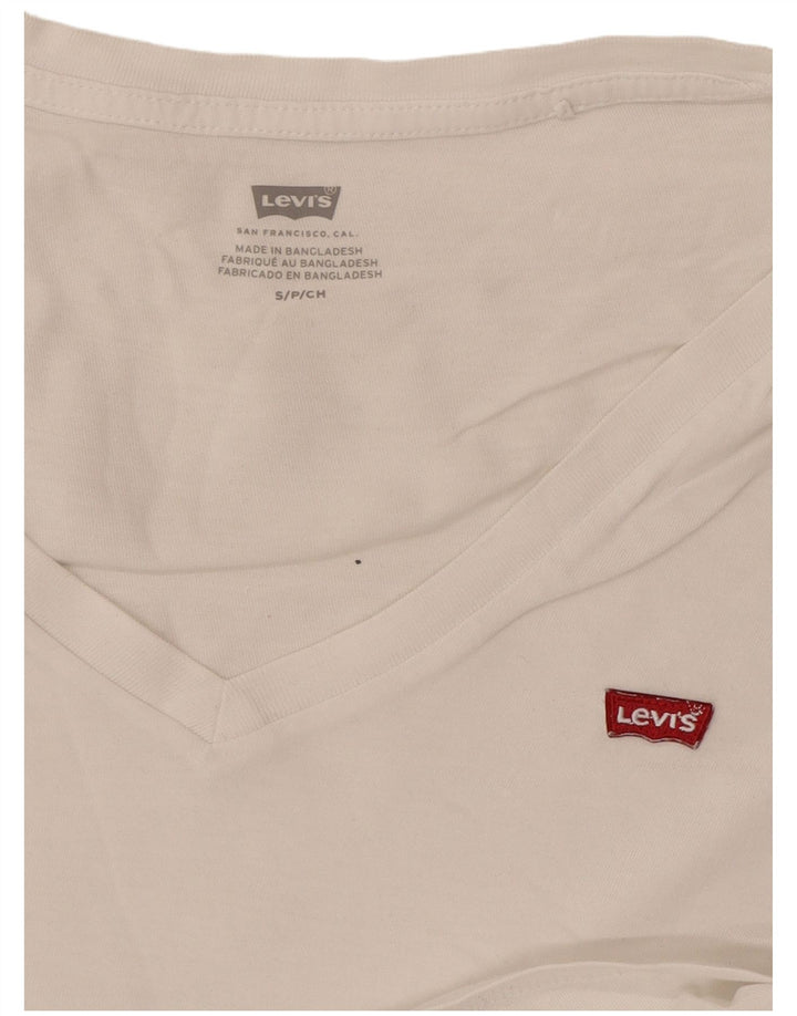 Levi's T-Shirt Femme UK 10 Small Blanc