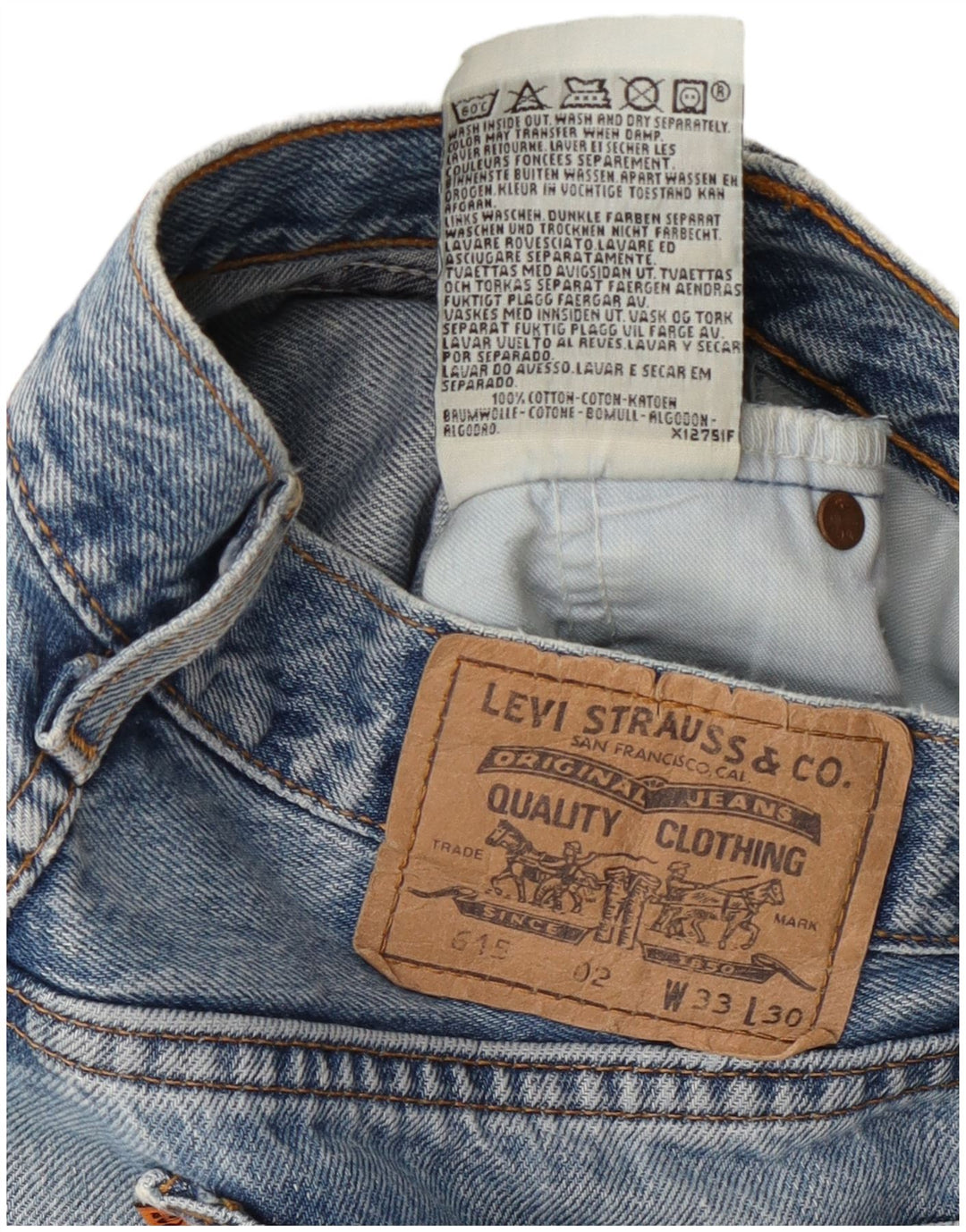 Levi's Short en Jean 515 W33 Homme Bleu Moyen Coton