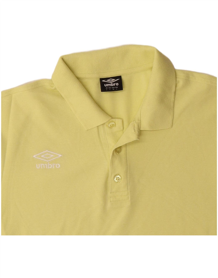 UMBRO Polo Homme Large Jaune Coton