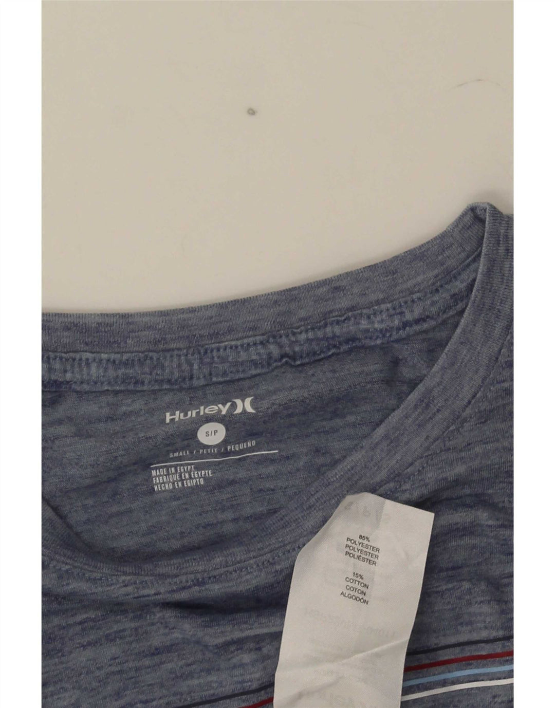 Hurley T-Shirt Graphique Homme Petit Bleu Marine Moucheté Polyester